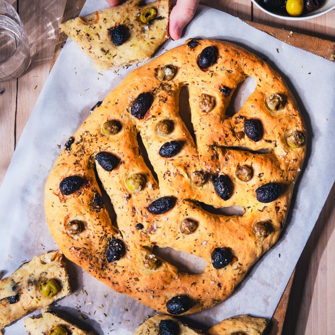 Fougasse aux olives noires et vertes Tramier