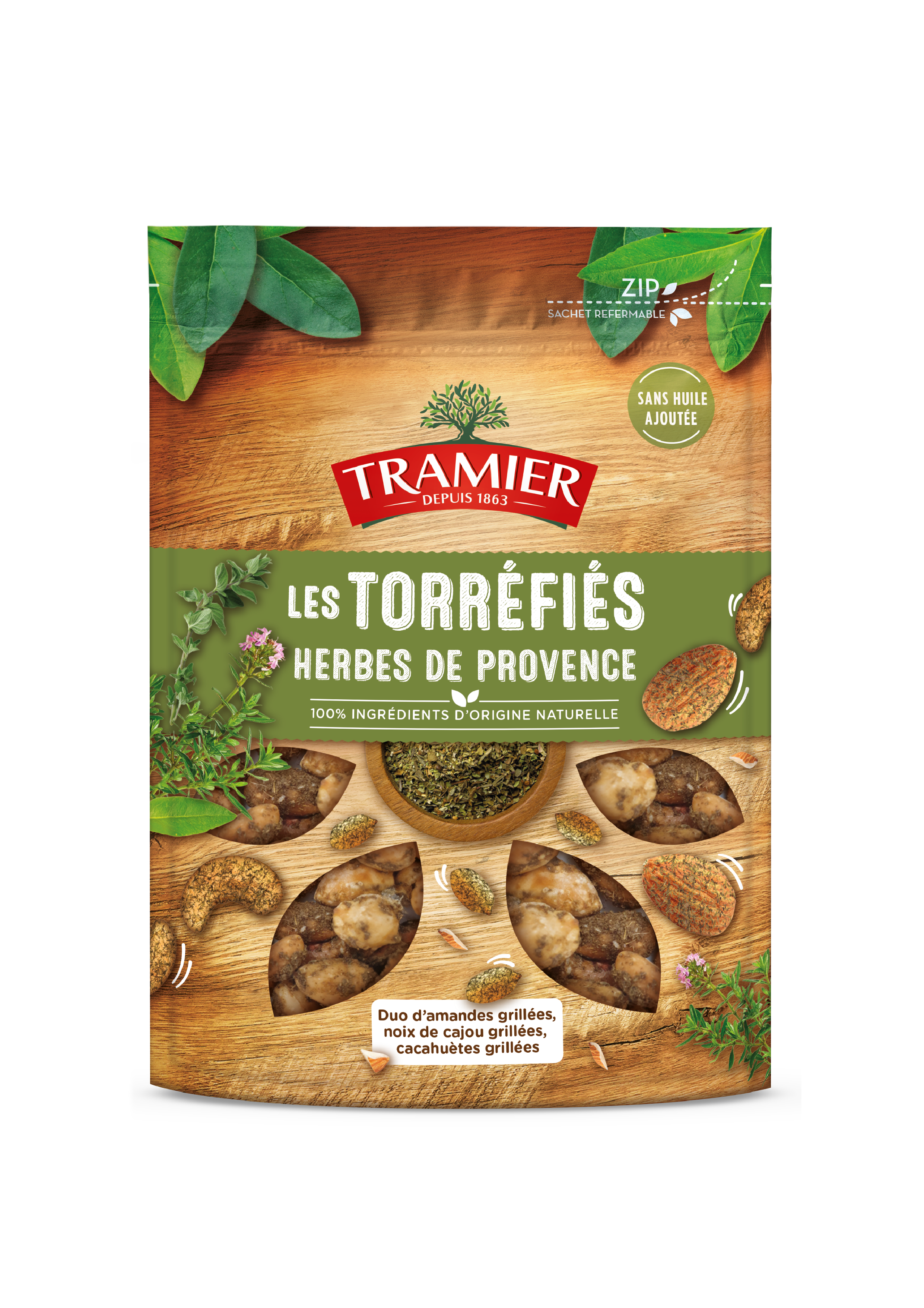 Tramier Les Torréfiés Aromatisés Herbes de Provence 175g 100% Aromes naturels