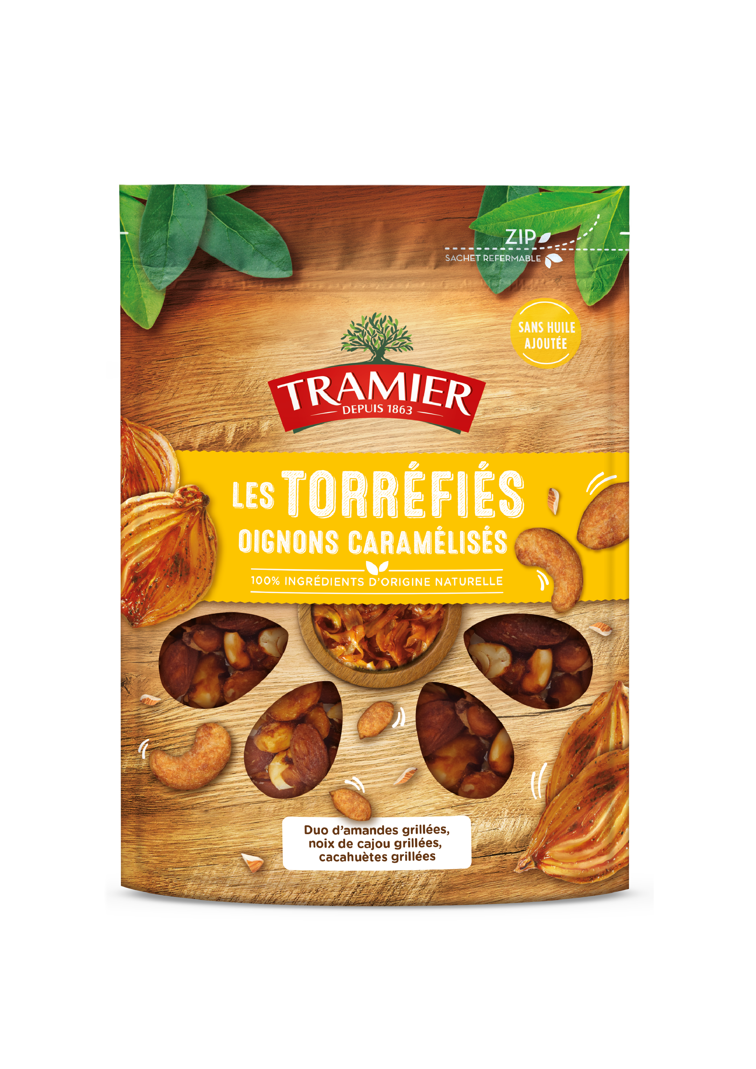 Tramier Les Torréfiés Aromatisés Oignons Caramélisés 175g 100% Aromes naturels