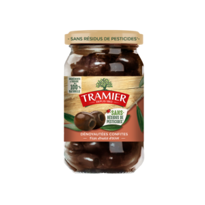 TRAMIER Olives Noires Confites 100% Origine Naturelle et Sans Résidus de Pesticides 150g
