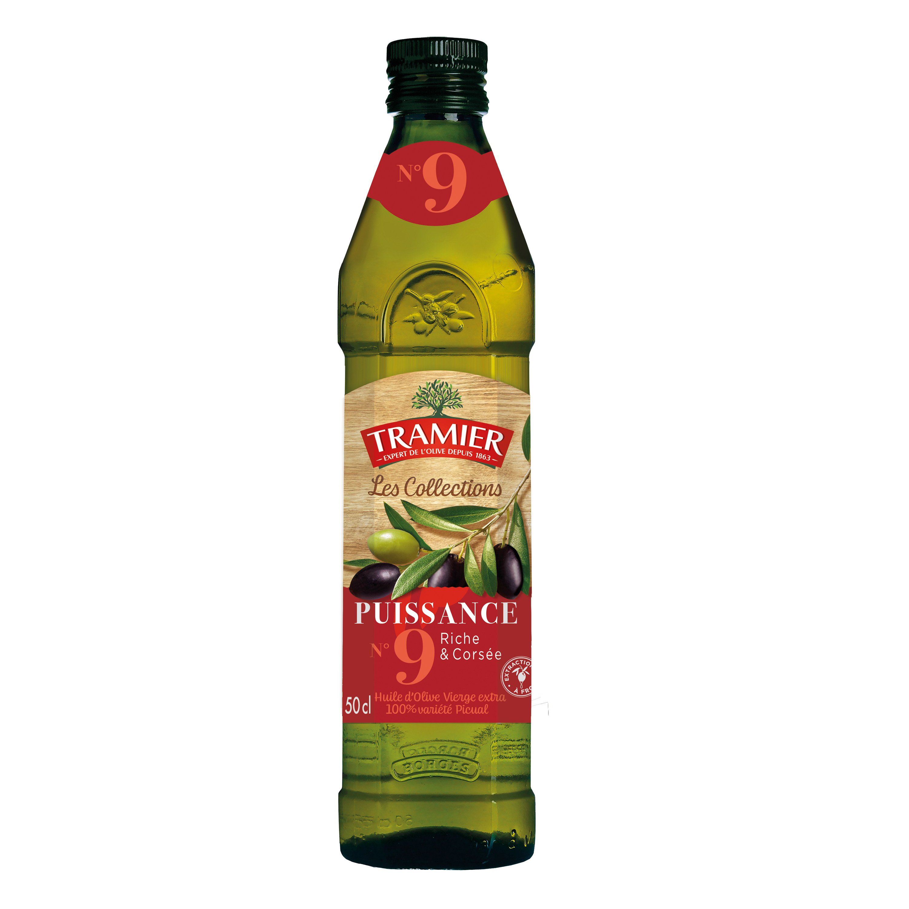 TRAMIER Huile d'Olive Vierge Extra Les Collections N°9 Puissance 50cl