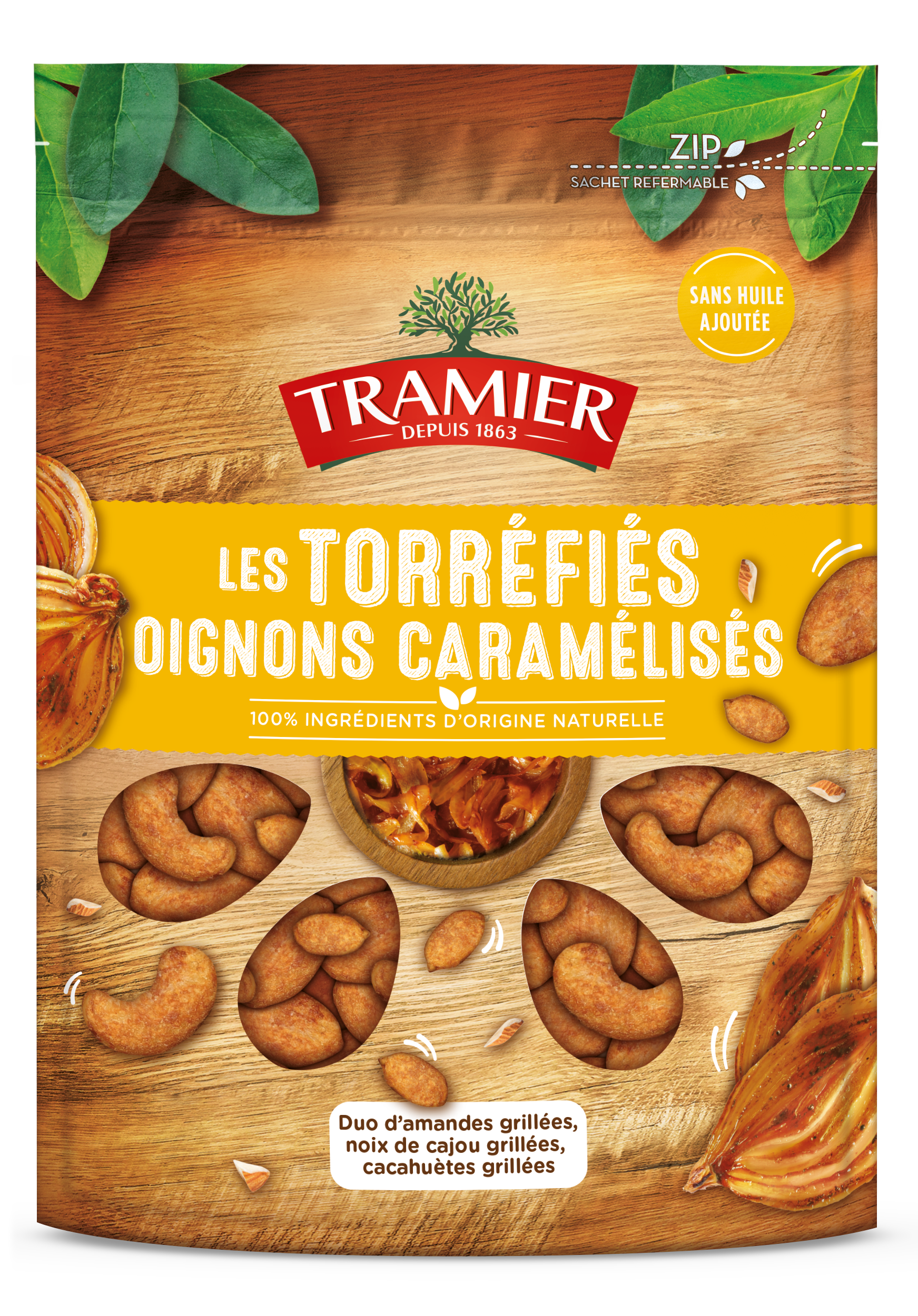 Tramier Les Torréfiés Aromatisés Oignons Caramélisés 175g 100% Aromes naturels